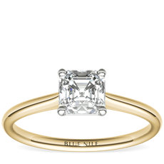 Petite Solitaire Engagement Ring in 18k Yellow Gold 